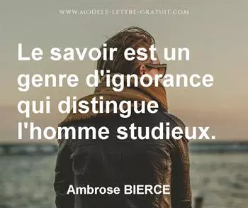 Citation de Ambrose BIERCE