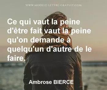 Citation de Ambrose BIERCE