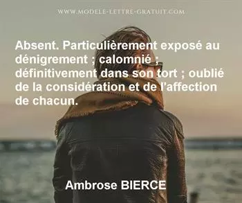 Citation de Ambrose BIERCE