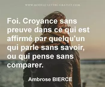 Citation de Ambrose BIERCE