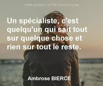 Citation de Ambrose BIERCE