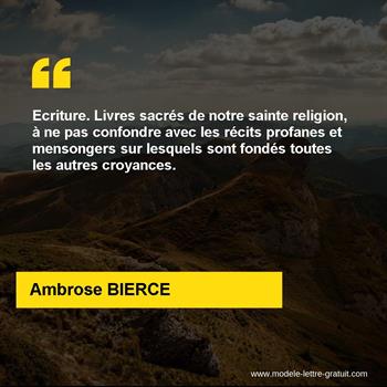 Citation de Ambrose BIERCE