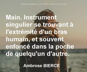Citation de Ambrose BIERCE