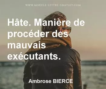 Citation de Ambrose BIERCE