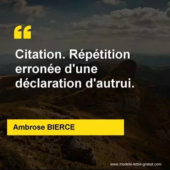Citation Ambrose BIERCE