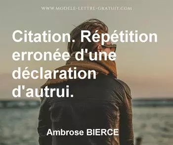 Citation de Ambrose BIERCE