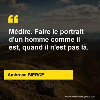 Citation Ambrose BIERCE