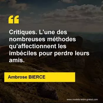 Citation Ambrose BIERCE