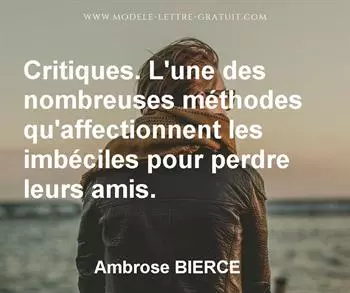 Citation de Ambrose BIERCE