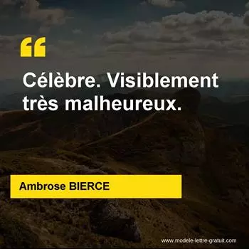 Citation Ambrose BIERCE