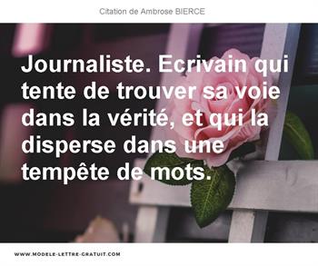 Journaliste Ecrivain Qui Tente De Trouver Sa Voie Dans La Ambrose Bierce