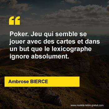 Citation de Ambrose BIERCE