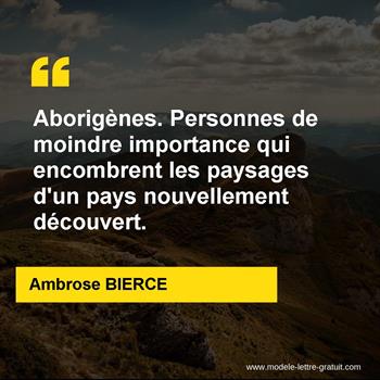 Citation de Ambrose BIERCE