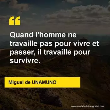Citation Miguel de UNAMUNO