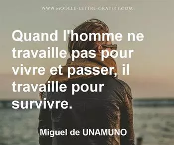 Citation de Miguel de UNAMUNO