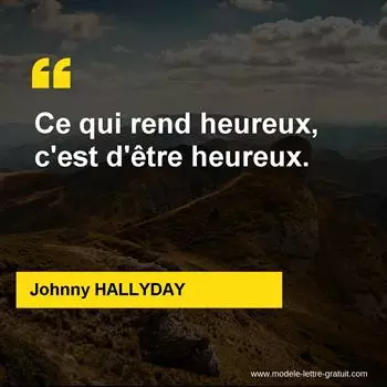Citation Johnny HALLYDAY