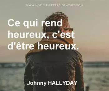 Citation de Johnny HALLYDAY