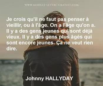 Citation de Johnny HALLYDAY
