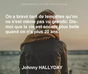 Citation de Johnny HALLYDAY