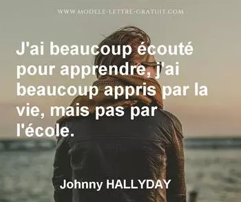 Citation de Johnny HALLYDAY
