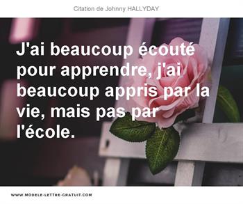 Citations Johnny HALLYDAY