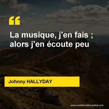 Citation Johnny HALLYDAY