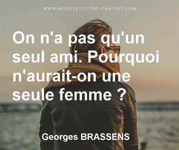 Citation de Georges BRASSENS