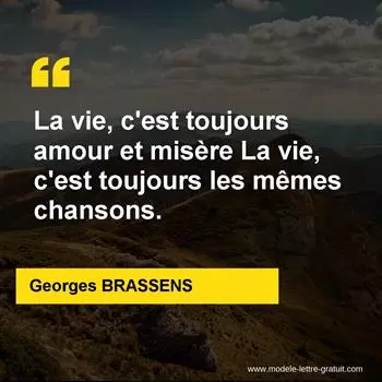 Citation Georges BRASSENS