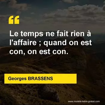 Citation Georges BRASSENS