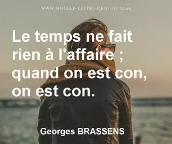 Citation de Georges BRASSENS