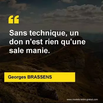 Citation Georges BRASSENS