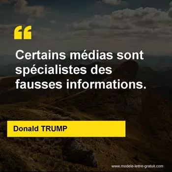 Citation Donald TRUMP