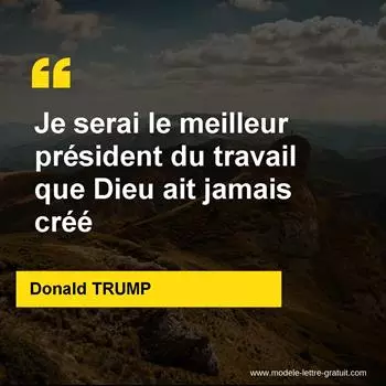 Citation Donald TRUMP
