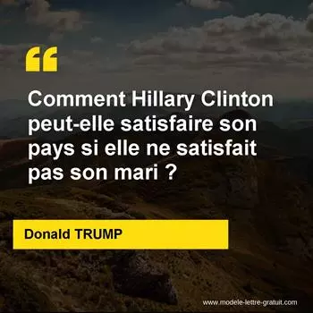 Citation Donald TRUMP