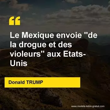 Citation Donald TRUMP