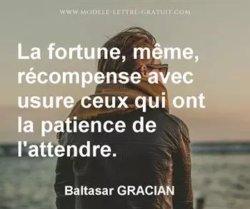Citation de Baltasar GRACIAN