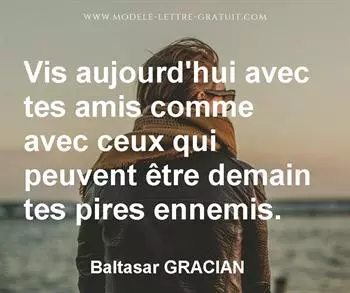 Citation de Baltasar GRACIAN