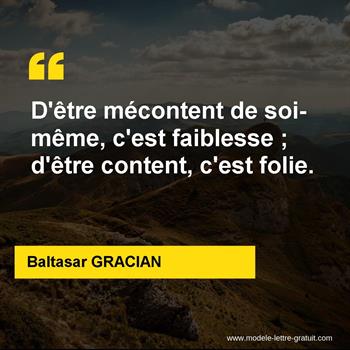 Citation de Baltasar GRACIAN