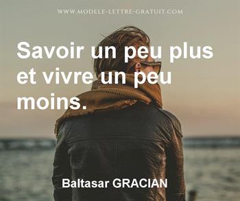 Citation de Baltasar GRACIAN