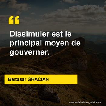 Citation de Baltasar GRACIAN