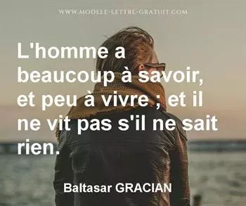 Citation de Baltasar GRACIAN