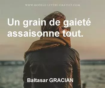 Citation de Baltasar GRACIAN