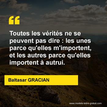 Citation de Baltasar GRACIAN