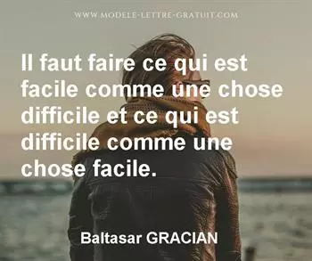 Citation de Baltasar GRACIAN