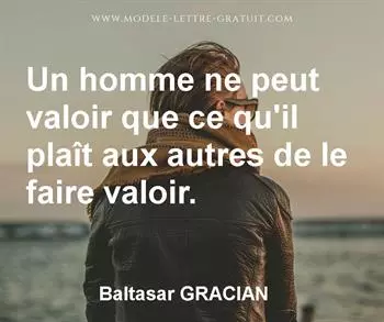 Citation de Baltasar GRACIAN