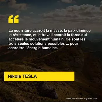 Citation Nikola TESLA