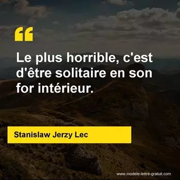 Citation Stanislaw Jerzy Lec