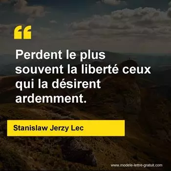 Citation Stanislaw Jerzy Lec