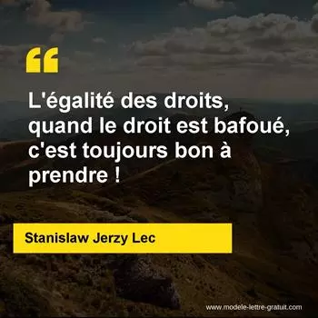Citation Stanislaw Jerzy Lec