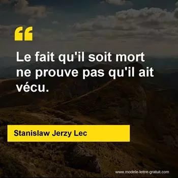 Citation Stanislaw Jerzy Lec